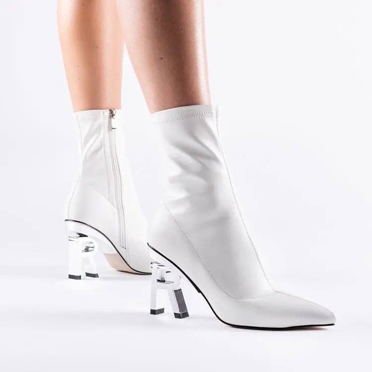 girls latest fashion winter boots custom women chrome high heel ankle boots