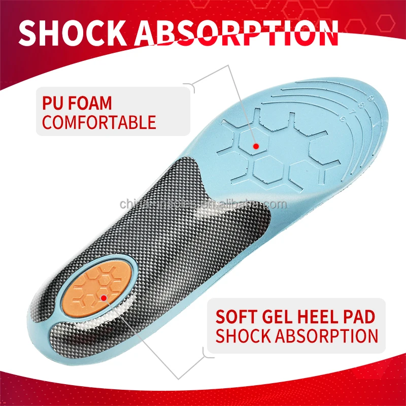 Custom Foot Sport Athletic Shoe Insoles Plantar Fasciitis High Arch Support Shoes Inserts Orthotic Insoles for Men Women