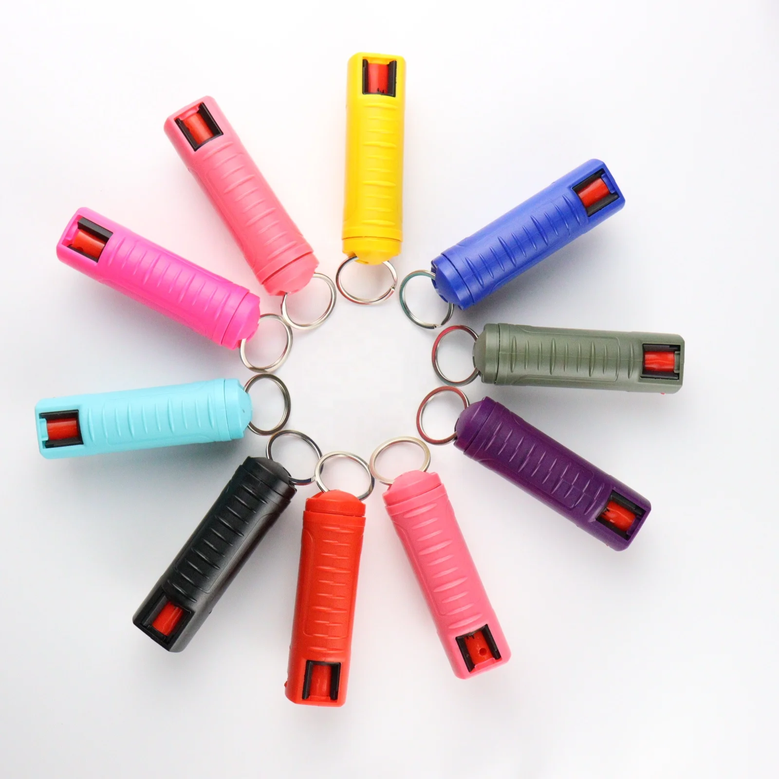 Portable Mini Pepperes Sprayes Self Defense Keychain Set Self Defense Gadget Women Self Defense Keychain Wholesale