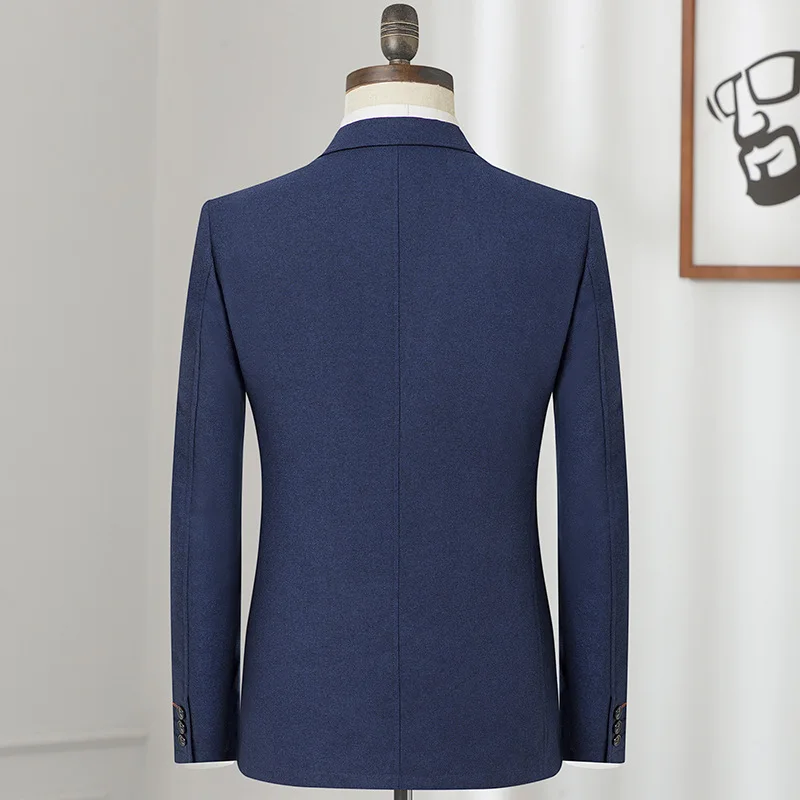 
Pure color cheaper notch lapel slim fit suit jacket for men wholesale 