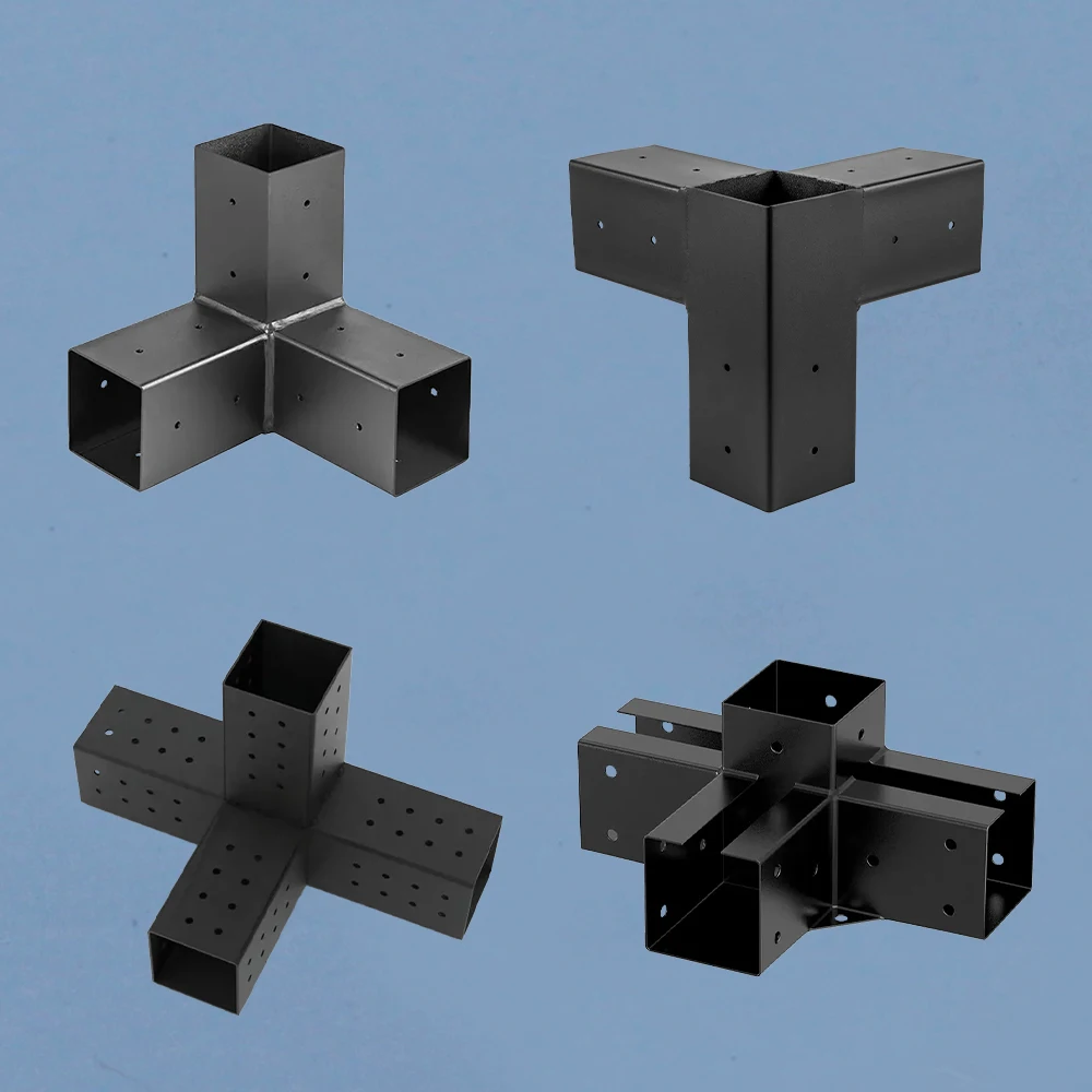 Custom Hot Sale Stainless Steel Black Metal Pergola Brackets 4x4 6x6 8x8 Kit Brackets Manufacturer