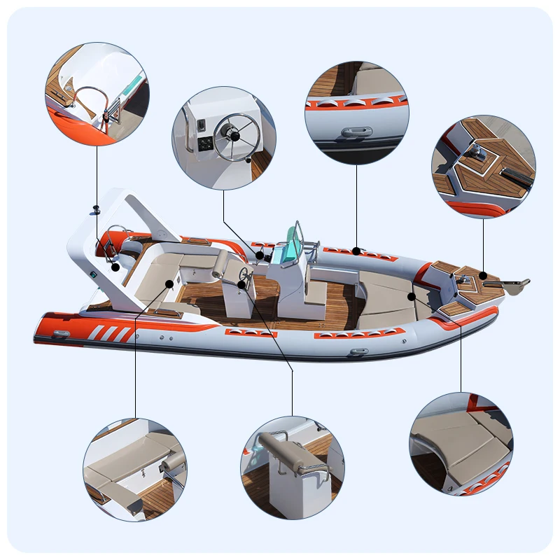 Haohai Rowing Yacht Boats Fishing Rib Aluminum Kayak Speed Vessel Luxury Fiberglass Displayracks Pontoon Boat For Entertainment