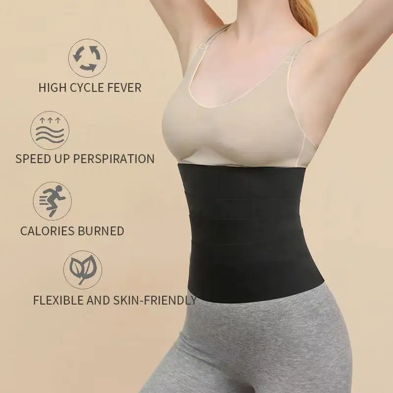 Amazon Hot Sale New Design Flat Shape Body Bandage Waist Slimming Corset Tummy Belly Waist Wraps Shaper Body Corset