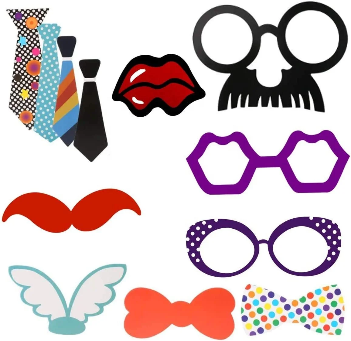 Factory Birthday Party Decoration Wedding Favors Photo Booth Props Funny Mask Mustache Lip Set On Stick Party Photography