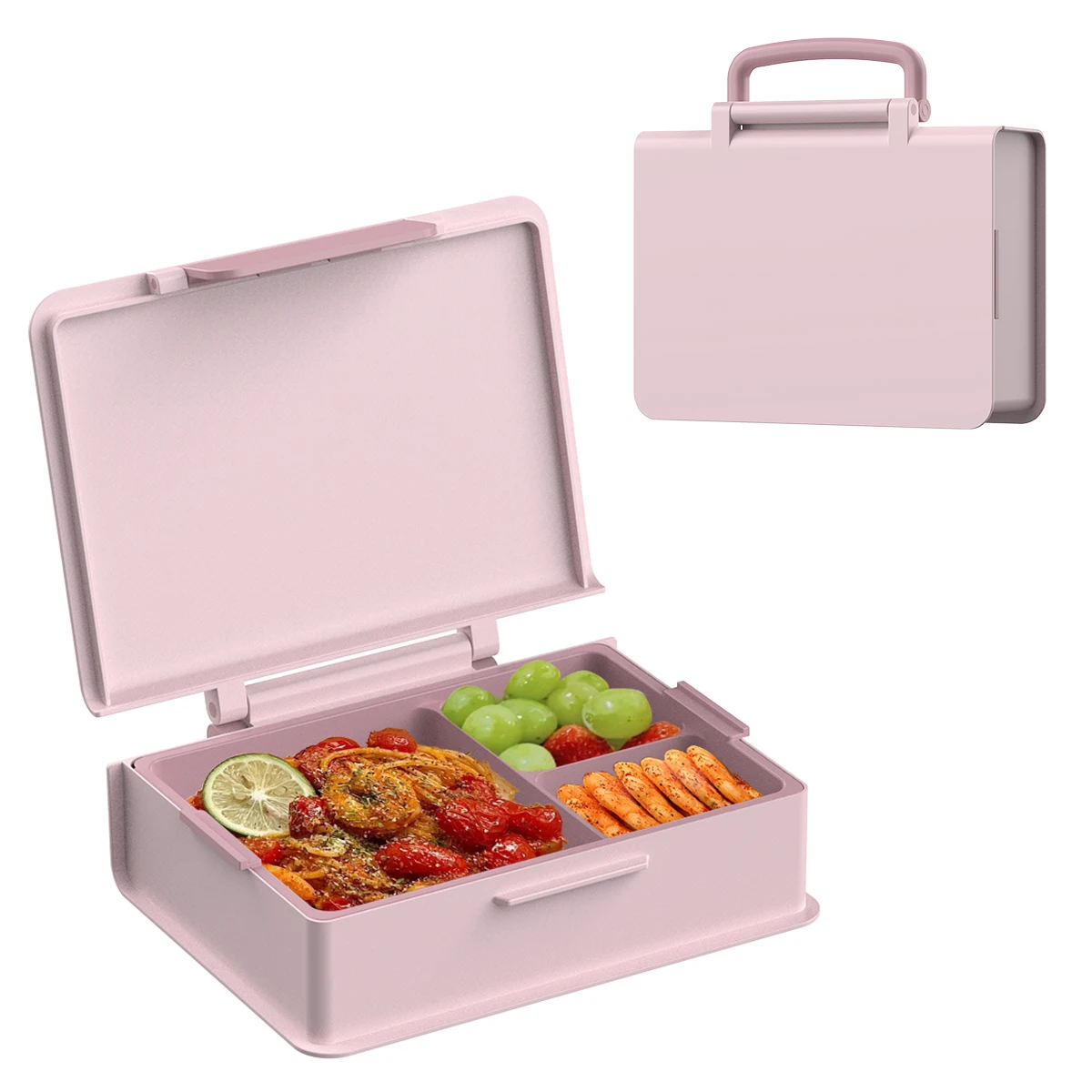 Коробка Bento с книжным дизайном и ручкой Ланч-бокс 3 отделениями для детей взрослых коробка ложкой вилкой