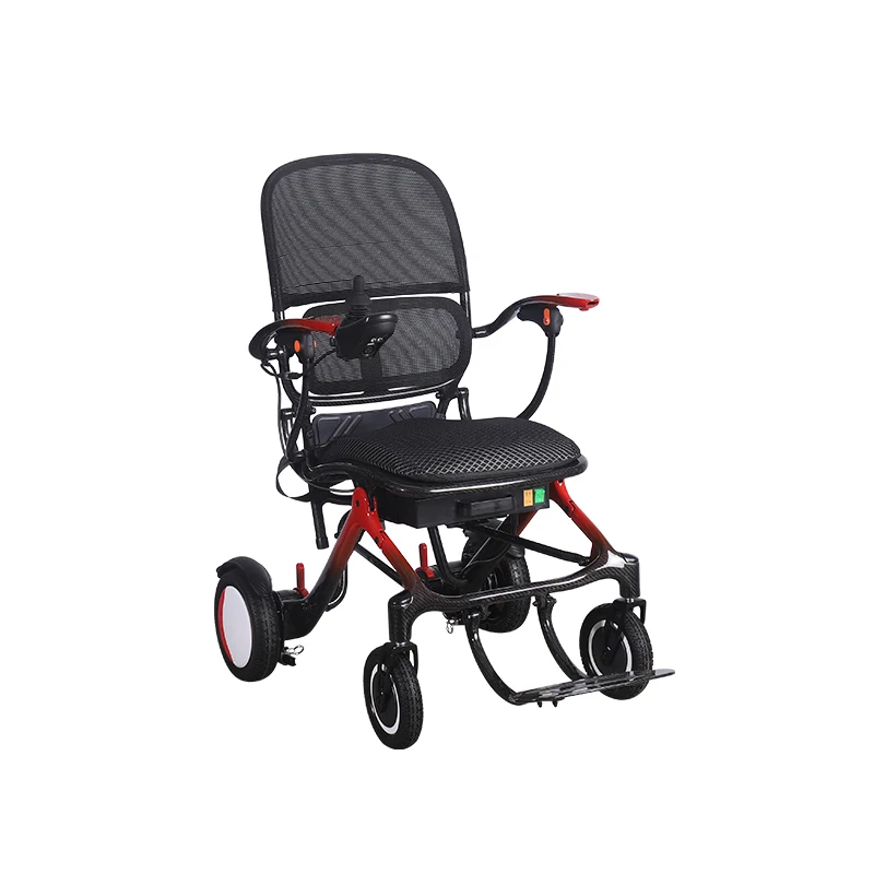 Light weight folding carbon fiber electric wheelchair electric foldable lightweight electric scooter wheelchair for disabled