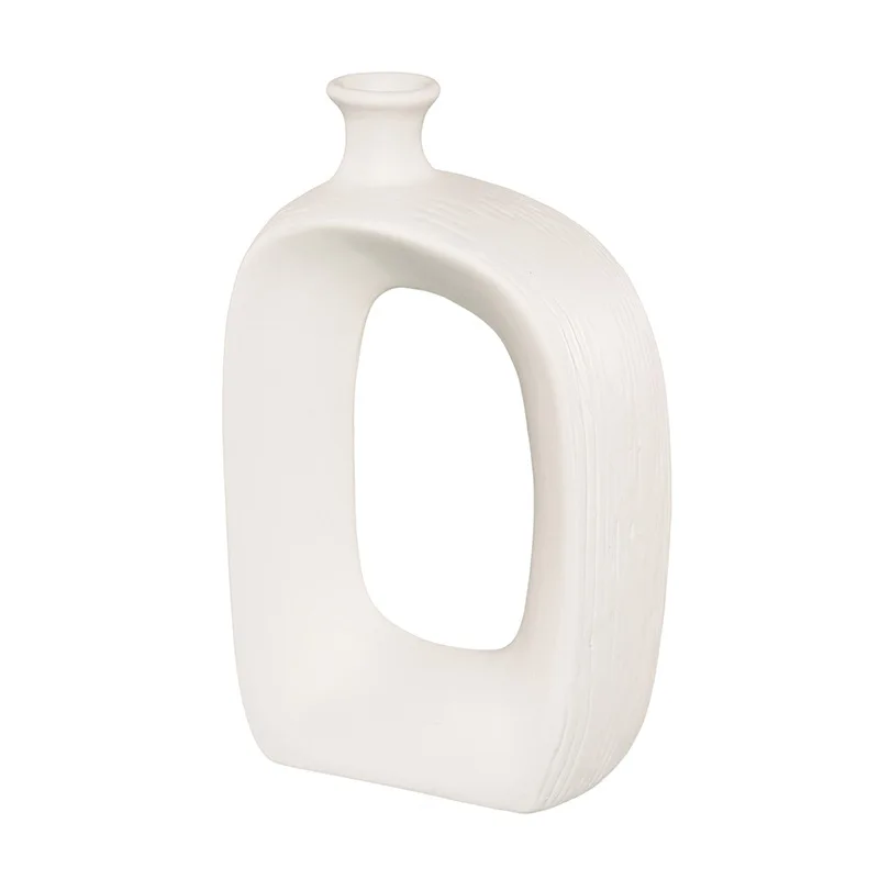 
ceramic & porcelain nordic decorative home decor bum porcelain white chinese trumpet vintage cheap geometric vase design modern 