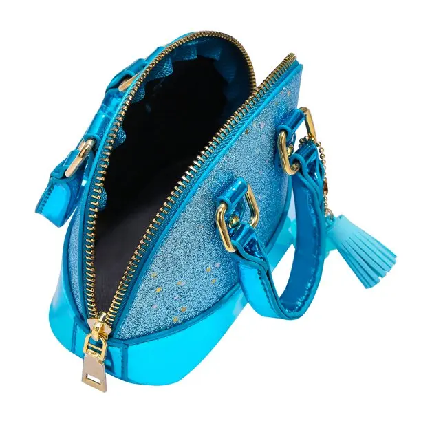 Y2K Tops Matching Glitter Shell Handbag Purse Princess Small Crossbody Dome Fashion Purse for Little Girls Women