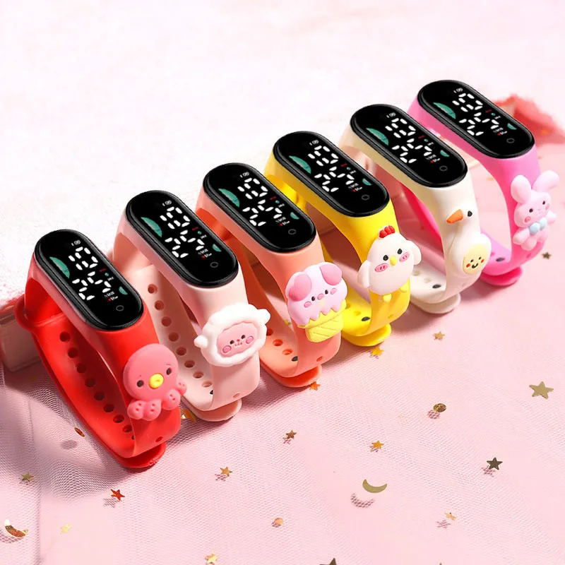 2023 Fashion Cartoon Touch Kids Watches Cartoon  CUSTOM Digital Child watch For Boys Girls LED Display Clock Relogio