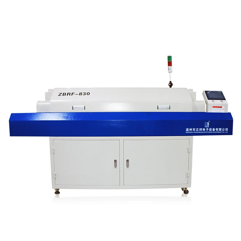 ZBRF830 Reflow Soldering Machine 8 Heating Warm Zone Desktop Automatic Hot Air Reflow Oven Pcb Reflow Solder For Smt LED Welding