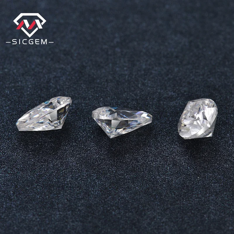 SICGEM Loose Gemstone 10x7mm 2-3 CT 4 CT Synthetic Pear Cut Waterdrop Shaped Moissanite Diamond