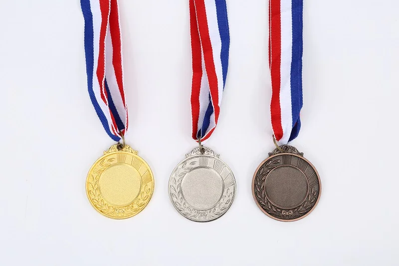 Hot Sale sport competitions Games champion metal medal number 123 Medal with ribbon