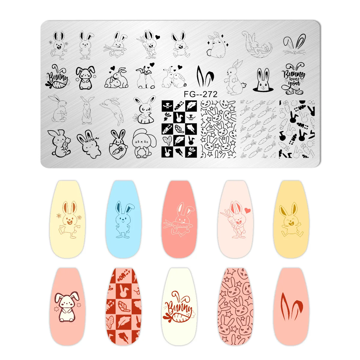 Custom Design Stainless Steel Stamp Plate OEM ODM Polish Set Nail Art Stamping Plates