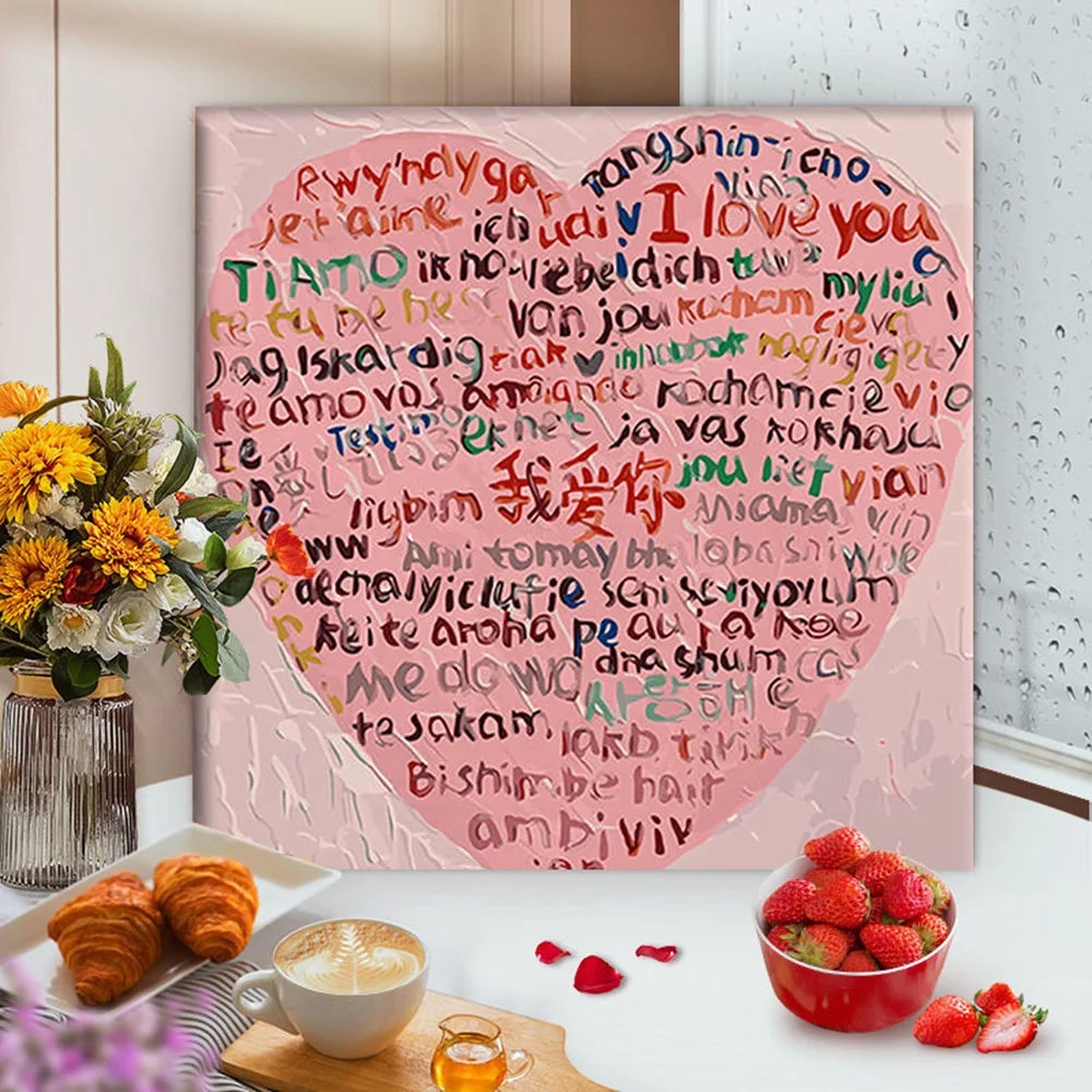 Custom Unisex DIY Oil Painting by Numbers Popular Cartoon Inner Frame Coloring for Adults Canvas Drawing Toys Set