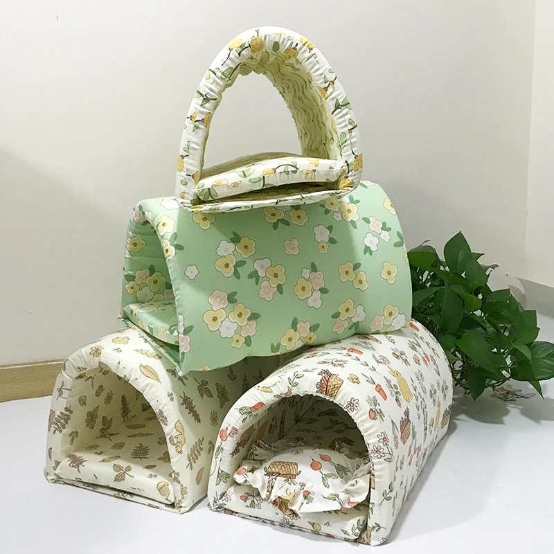 rabbit  accessories Small Animals Soft Fabric Bunny Bed LARGE Hideaway Tunnel Perfect House For Bunnies Rabbit Guinea Pig house