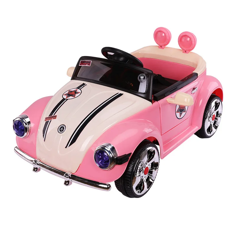Most hot new model children electric classic four-wheel remote control 12 volt retro toy car for boys and girls