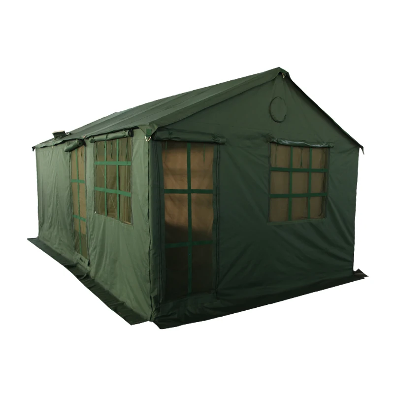 QX factory 10 to 50 men big  waterproof canvas winter camping outdoor soldiery ground force defense tent restaurant tent