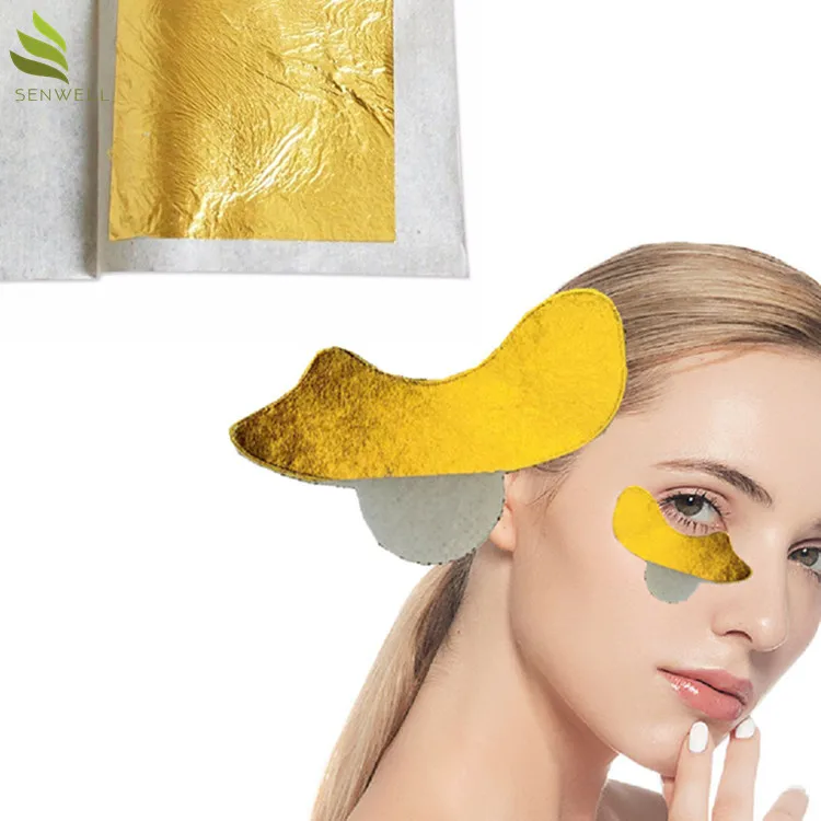 Customize Shape Transfer Edible 24K Gold Leaf Flakes For Cake Dessert Cigarettes Sheets Face