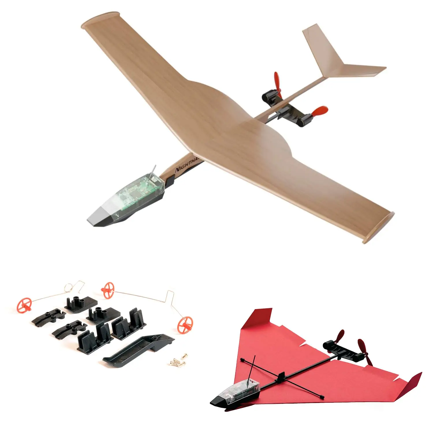 The Next-Generation Smartphone RC Controlled Paper Airplane Kit Easy to Fly STEM Ready with DIY Modular Kit