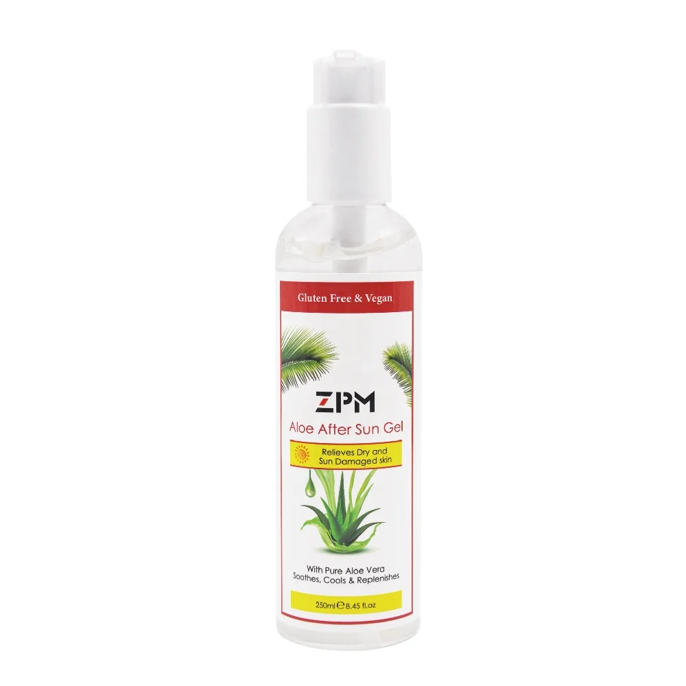 ZPM OEM/ODM Private Label Hot Sale Soothing Aloe After Sun Gel Lotion Cool Down Aloe Vera Gel After Tanning Care