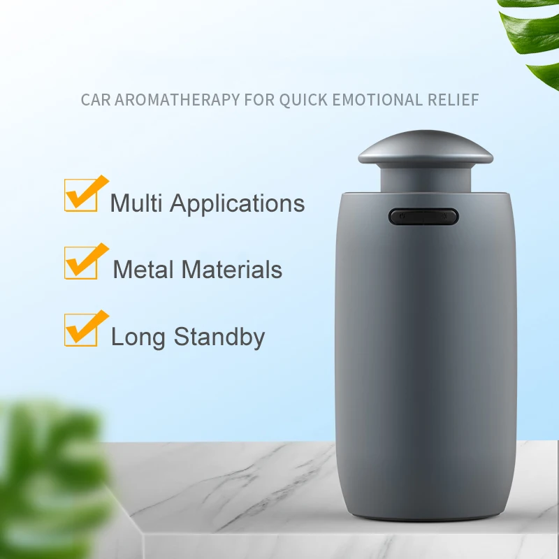 Wholesale Luxury Metal Materials Wireless Mini Portable Usb Essential Oil Scent Machine Waterless Car Aroma Diffuser