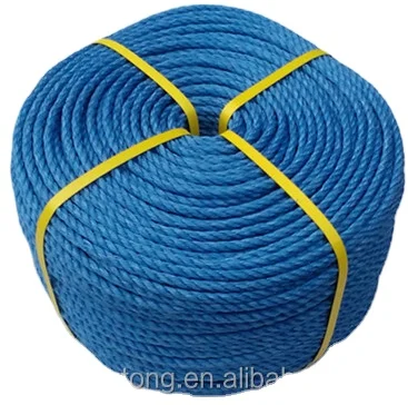 High Quality PP Danline Colorful 3-4 Strands Twisted Monofilament Rope for Marine Transport Fishing Agriculture Hardware