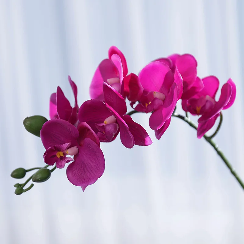 Искусственное растение Онцидиум красные губы шелковые латексные стебли Цимбидиум фаленопсис искусственные цветы горшки для орхидей