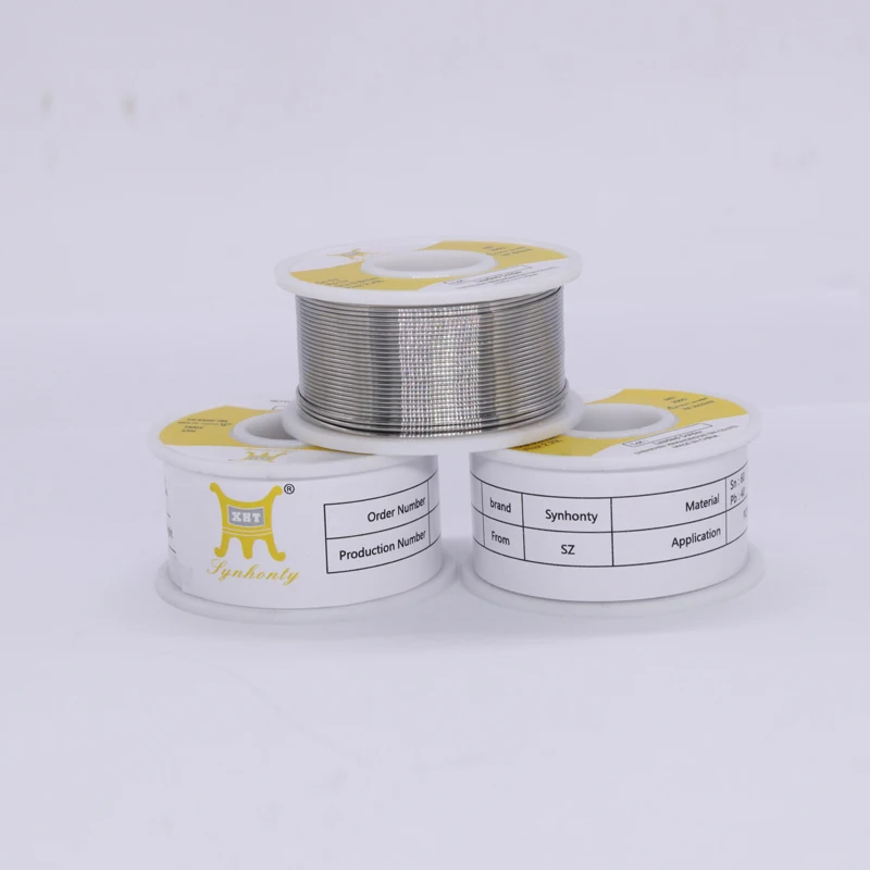 XHT Оловянная свинцовая сварочная проволока припой 1 мм 19swg 1 кг сплав 6040 флюс кислотный сердечник Серебряная сварочная проволока