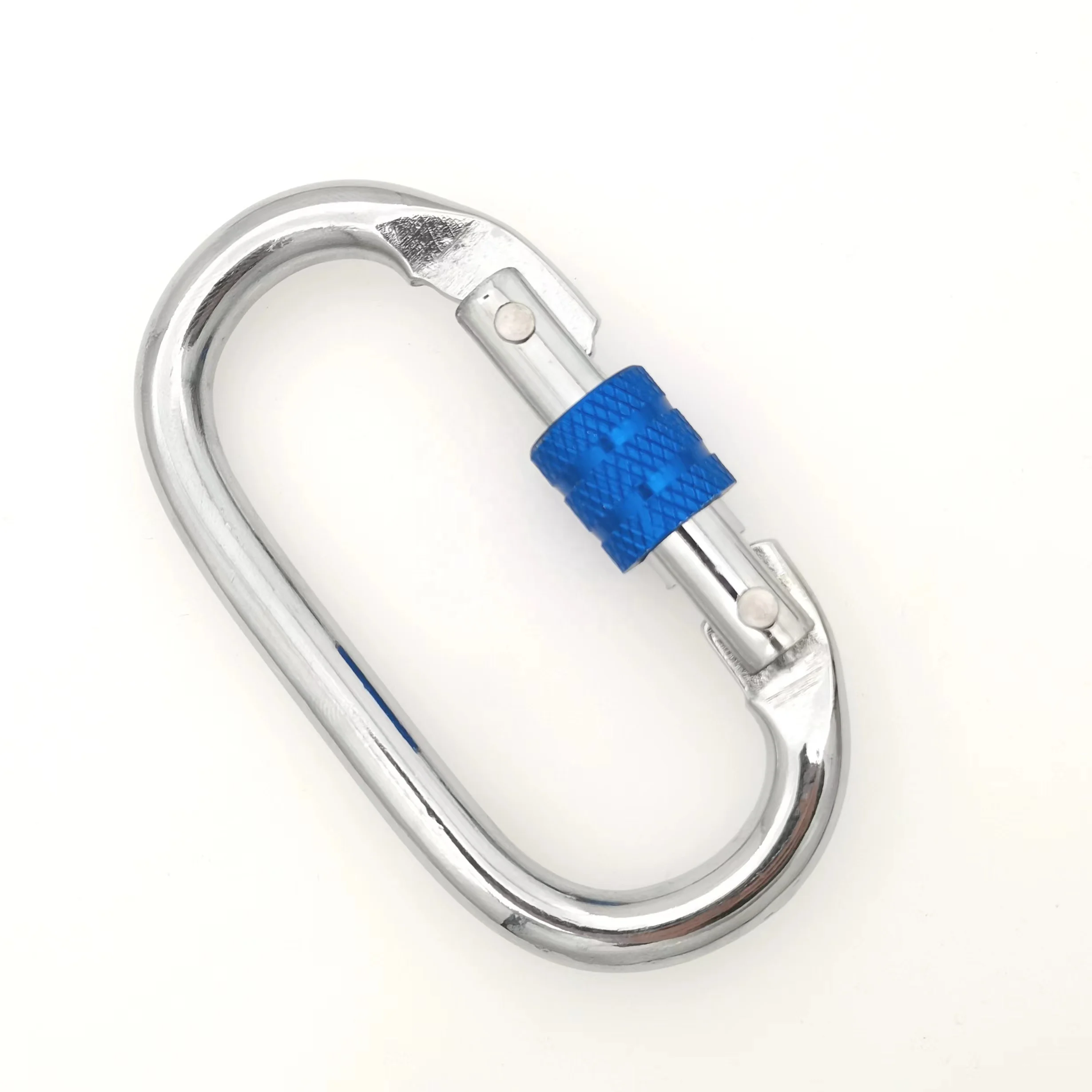 screw link carabiner High quality oval hook can be customized with LOGO seatbelt accessories rotary nut climbing buckle O shape carabiner