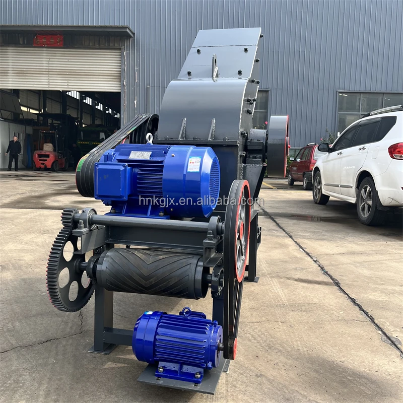 PC400X600 mobile hammer sand making machine exported to Ethiopia diesel hammer crusher with conveyor and feeder