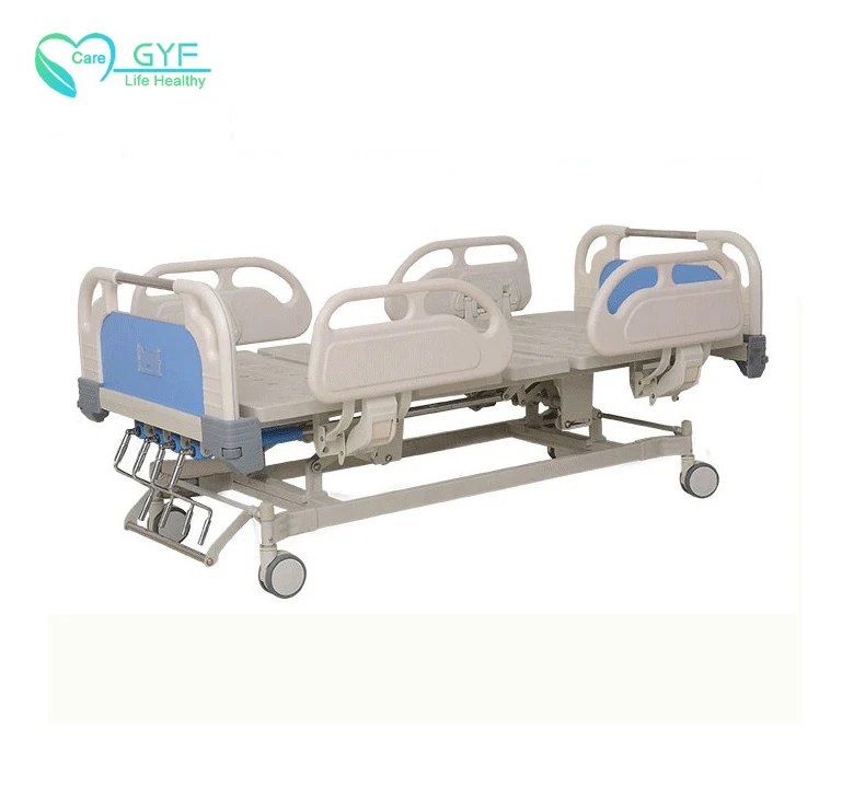 GYF equipment 5 function electric ICU 4 motor medical clinic manual semi-automatic nursing bed hospital bed is cheap