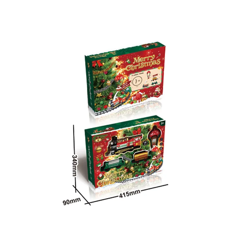 2024 Plastic Railway Tracks Slot Toy Christmas Electric Musical Train Set For Kids HN967621