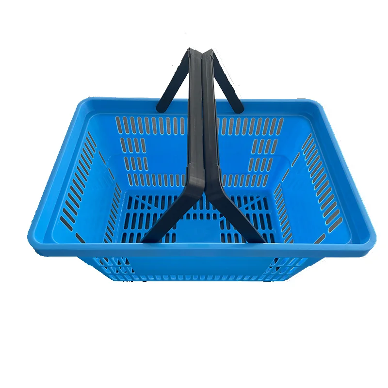 Convenient Supermarket Trolley Baskets Collapsible Plastic Laundry Basket Shopping Baskets