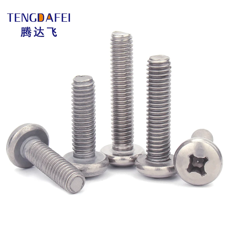 Titanium screw Titanium bolts 818 pan head cross bolt round head screw titanium machine nail M3M4M5M6