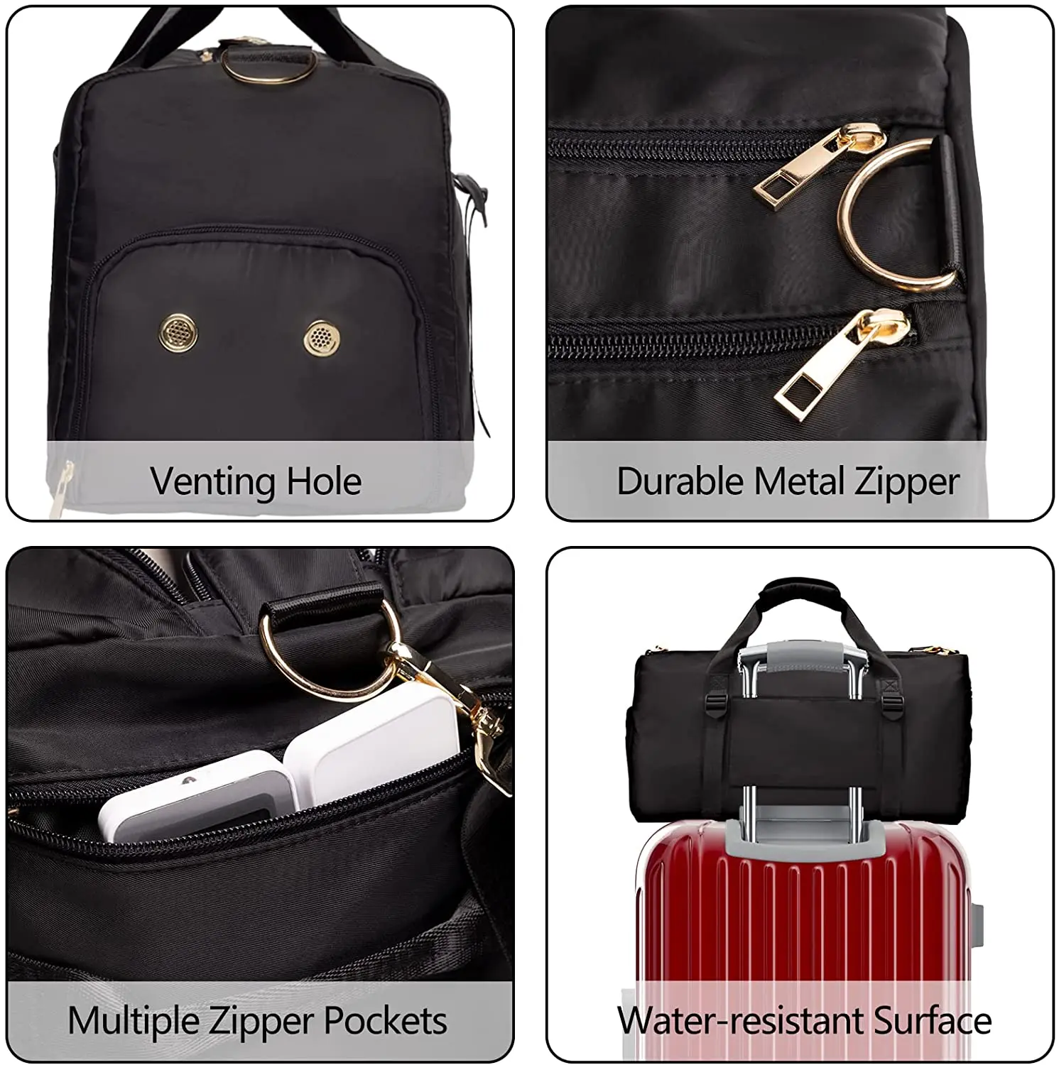 Gym Duffle Bag Dry Wet Separated Sport Duffle Bag Training Handbag Yoga bag with Extra Drawstring Backpack n Lightweight