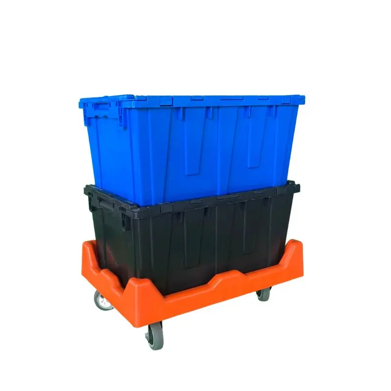 Damage Protection Ensured Stackable on Pallet Nesting Plastic Interlocking Round Trip Tote Box