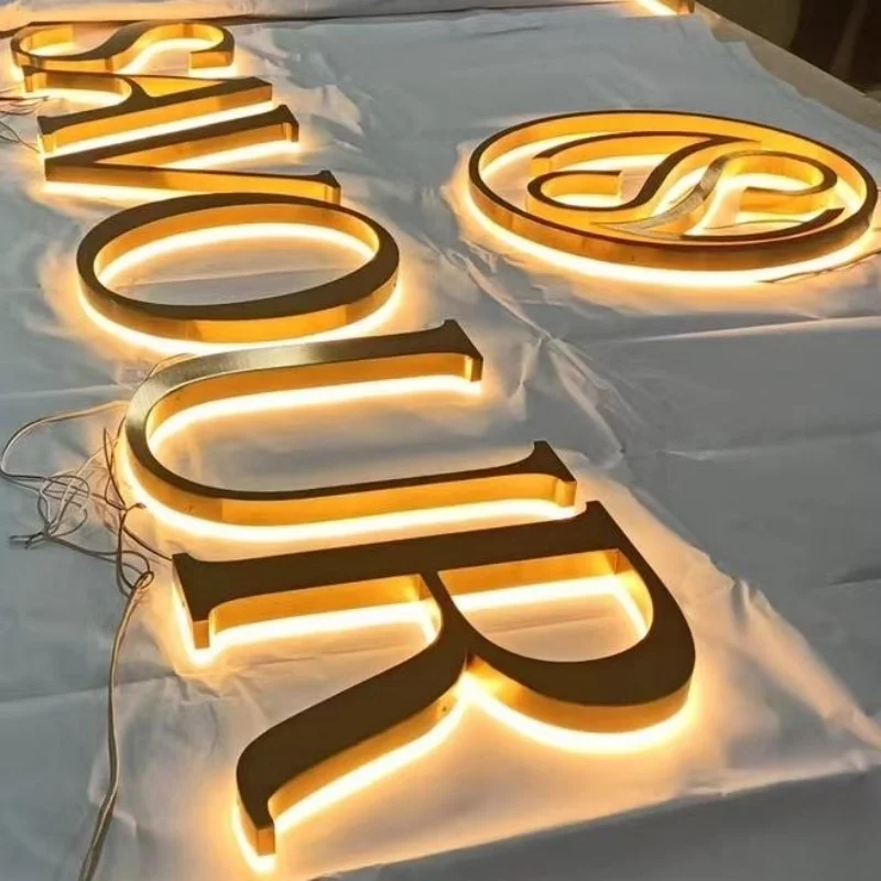 3D Acrylic Led Backlight Logo Signs Store Sign for Business Outdoor Light Sign Logo