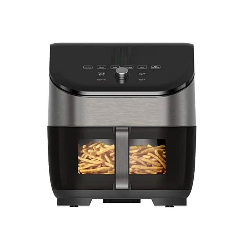 2023 Best Seller visible Up Control Dual Basket Air Fryer New Digital Without Oil Free Oven 8L Commerc