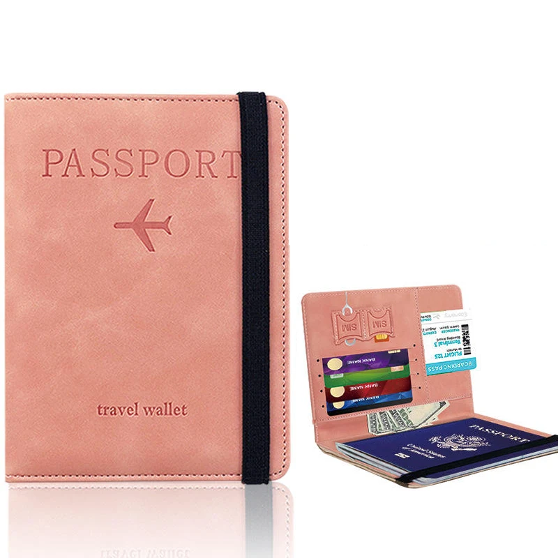 High Quality Transparent Vaccine Card Holder Eco-friendly Pu Leather Passport Holder
