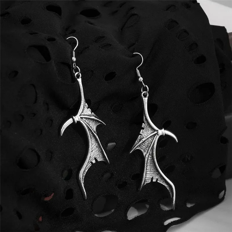 Fashion Jewelry Women Personality Demon Dragon Wings Earrings Halloween Party Animal Earrings