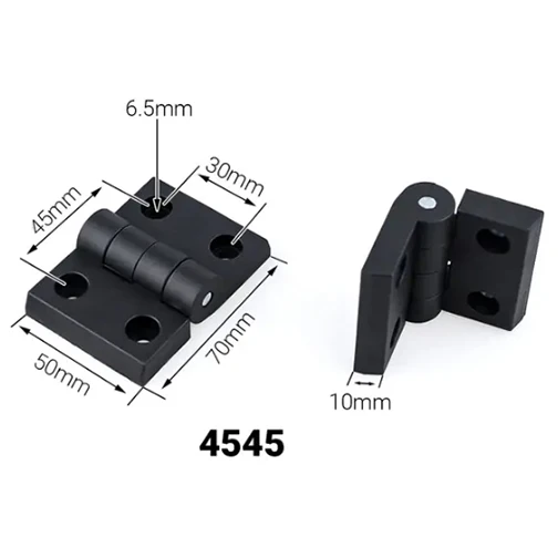 4545 Industrial Plastic black  nylon adjustable Cabinet Panel  torque Hinges Small Automotive Hinge for furniture hardware/door