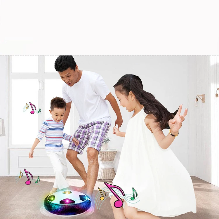 Kids most wanted Toy Indoor air soccer ball Play Set Led Light Air Power Soccer Hover Ball disk kid play toy