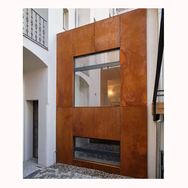 Laser Cutting  Corten Steel Rusty Sheet Corten Steel Perforated Sheets For Building Wall Panels