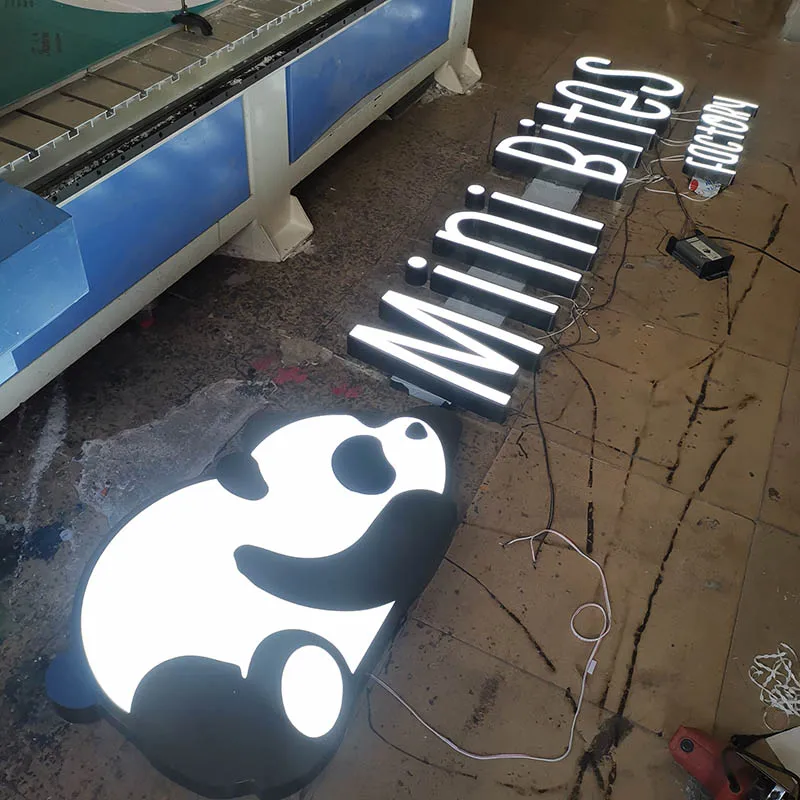 custom outdoor store front signs board 3d led logo outside business signage hotel channel letter storefront shop led sign