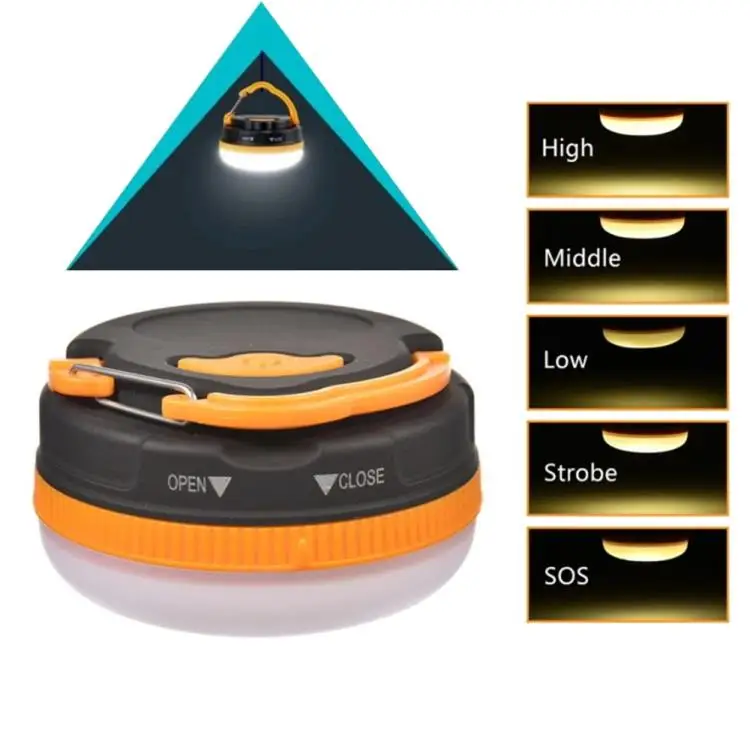 
2020 Wholesales Outdoor portable camp lantern round led tent camping light with hook magnet 