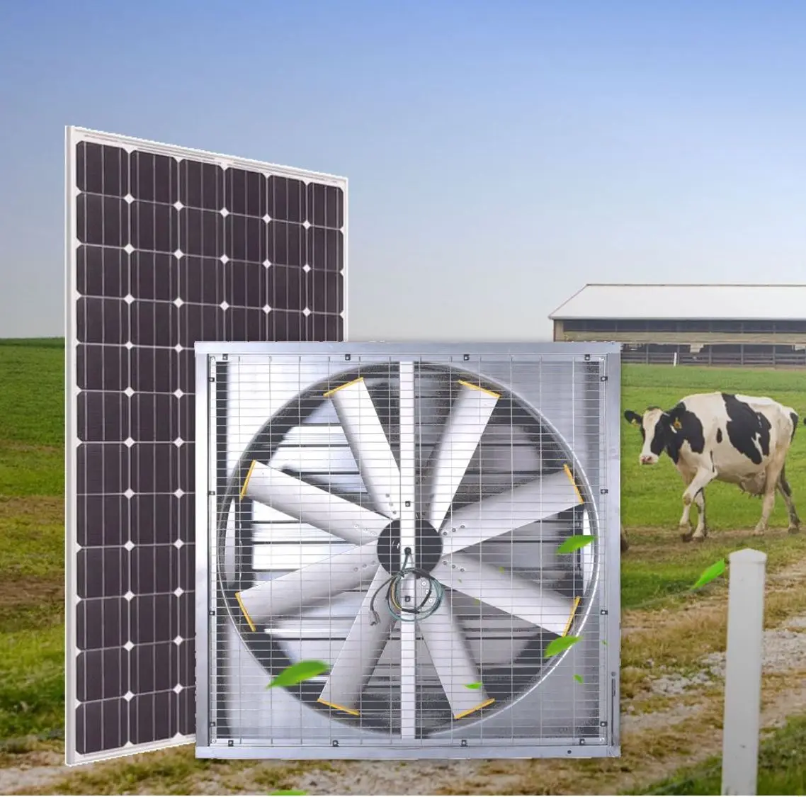 5 Years Warranty Smart App Control Industrial Wall Mounted Factory Exhaust Fan Solar Ventilation Greenhouse Cooling Fan for Farm