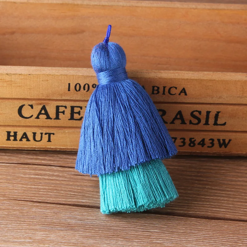 Double-layer Cotton Thread Colorful Jewelry Handmade Tassel Craft Polyester Tassels Mini Tassels