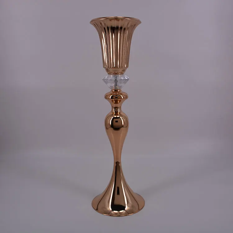 Wedding Gold Road Leader Flower Table Vase Stand For Wedding Center Piece Decoration