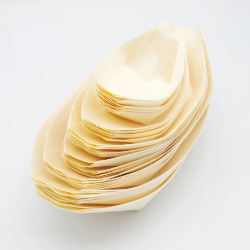 Factory disposable bamboo wood boat shushi for party food