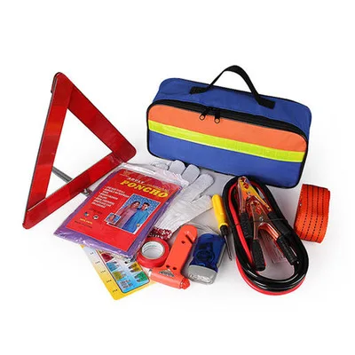 11 Piece Set OEM Vehicle Car Emergency Kit Optional Vehicle Tools Roadside Assistance Kit With Extinguisher Warning Triangle